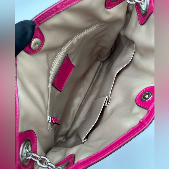 Coach Pink Poppy Liquid Glass Quilted Shoulder/ Crossbody Bag - Picture 8 of 11